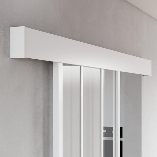 Rail coulissant et habillage Yumbo 2 ARTENS blanc, pour porte 73/83/93 cm