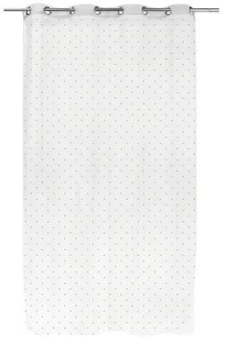 Voilage Tamisant, Swan Blanc Et Doré L.140 X H.250 Cm