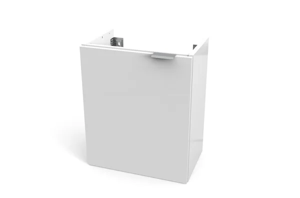 Meuble de salle de bains simple vasque l.40 x H.48.2 x P.27.5 cm, blanc, Essenti