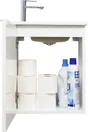 Meuble de salle de bains simple vasque l.40 x H.48.2 x P.27.5 cm, blanc, Essenti