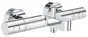 Mitigeur thermostatique de baignoire chromé, GROHE Precision clova