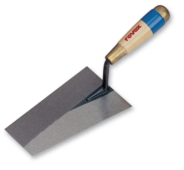 Truelle cazzuola carre en acier traite lame de 22cm revex