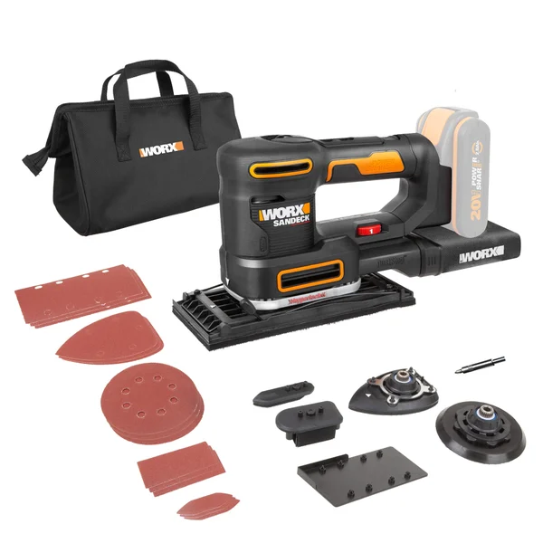Ponceuse Multifonction Sans Fil Sans Batterie Worx Wx820.9, 20 V