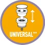 Bonde clic-clac universelle clapet rentrant à visser EQUATION chrome