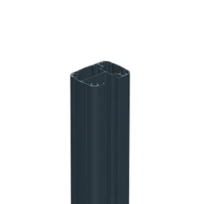 Poteau Aluminium À Visser Gris Pour Clôture, L.5 X H.95 Cm