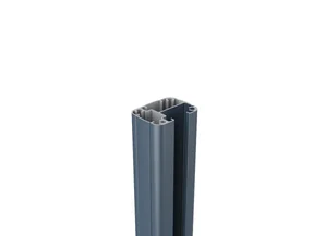Poteau Aluminium À Visser Gris Pour Clôture, L.5 X H.95 Cm