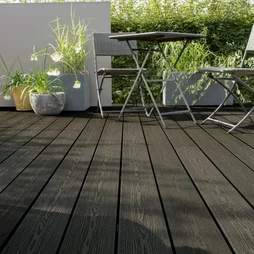 Lame de terrasse premium 2400x150x21 composite gris anthracite
