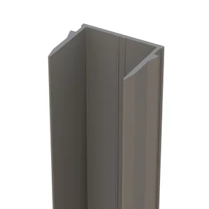 Closoir pour poteau alu Klos'up ! gris sablé, H.230 x l.2.5 x P.2.5 cm