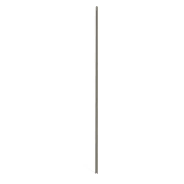 Closoir pour poteau alu Klos'up ! gris quartz, H.230 x l.2.5 x P.2.5 cm