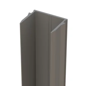 Closoir pour poteau alu Klos'up ! gris sablé, H.120 x l.2.5 x P.2.5 cm