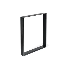 Pied Meuble Rectangle Rei Fixe Métal Brut Noir