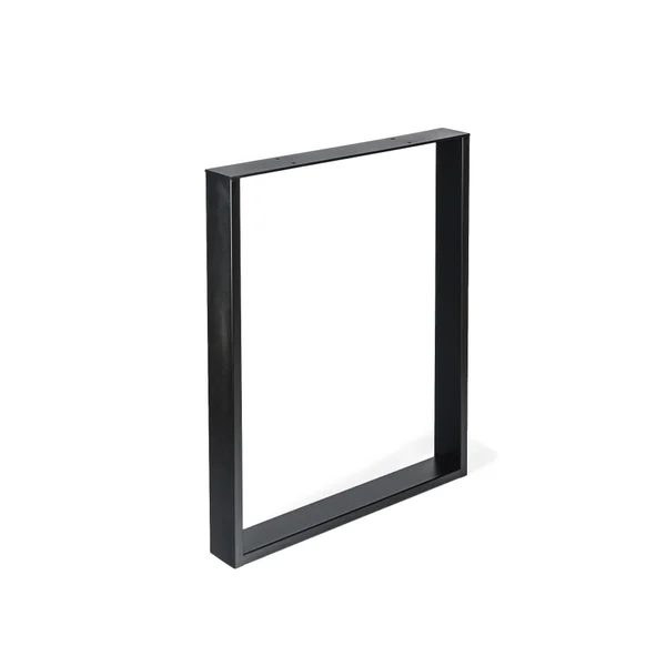 Pied Meuble Rectangle Rei Fixe Métal Brut Noir