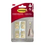 Lot de 4 crochets adhésif déco métal, COMMAND doré 0.225 kg