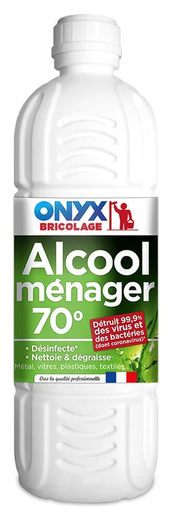 Alcool ménager 70° liquide ONYX, 1L