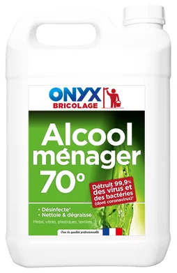 Alcool ménager 70° liquide ONYX, 5L