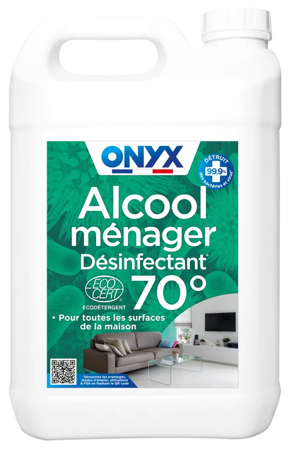 Alcool ménager 70° liquide ONYX, 5L