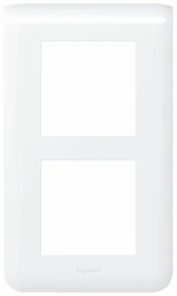 Plaque Double Vertical Mosaic, Legrand Blanc