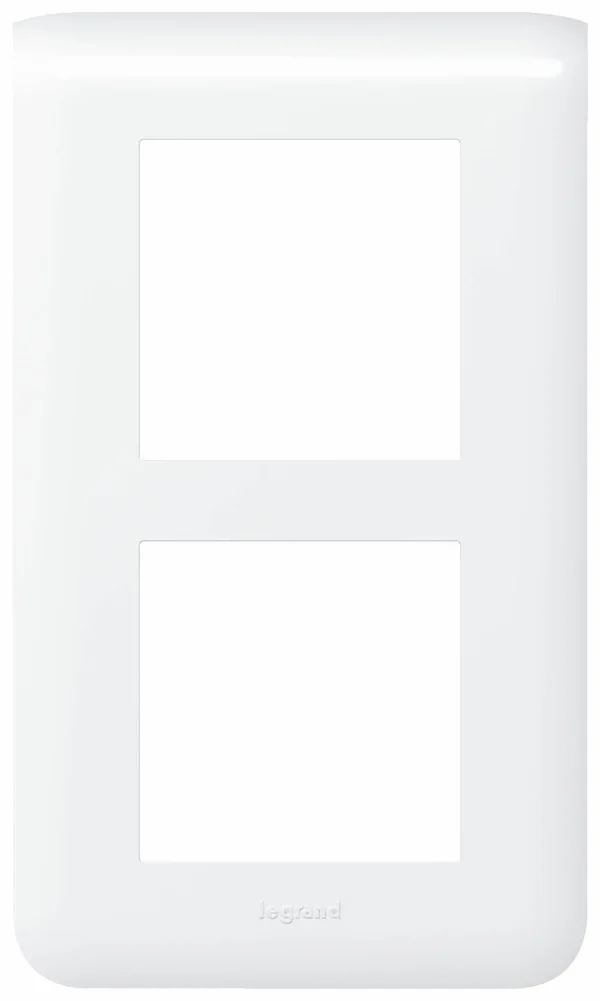 Plaque Double Vertical Mosaic, Legrand Blanc