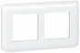 Plaque Double Horizontal Mosaic, Legrand Blanc