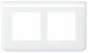 Plaque Double Horizontal Mosaic, Legrand Blanc