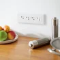 Quadruple Prise Avec Terre Mosaic, Legrand, Blanc