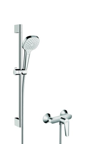 Ensemble douche, mitigeur mécanique, HANSGROHE Croma select e vario combibarre, chromé