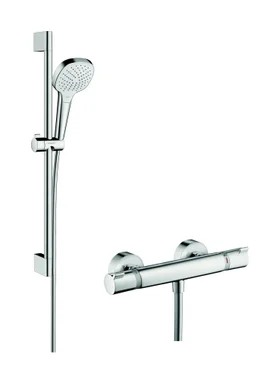 Ensemble de douche thermostatique HANSGROHE Croma select e vario combibarre, chromé