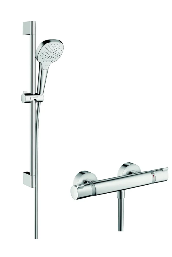 Ensemble de douche thermostatique HANSGROHE Croma select e vario combibarre, chromé