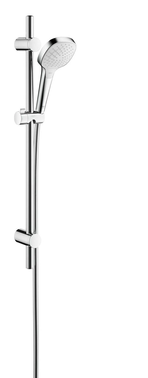 Ensemble de douche avec pommeau 3 jets, flexible et barre HANSGROHE Myselect e vario combibarre, chromé