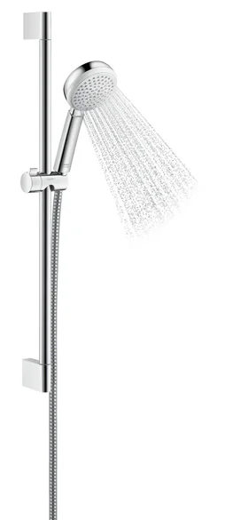 Pommeau de douche 1 jet, flexible et barre HANSGROHE, Myclub eco combibarre, chromé