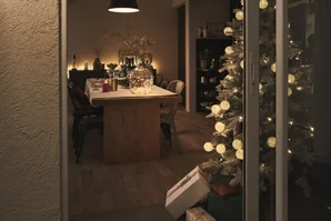 Guirlande électrique 4 m lumineuse de Noël Microled à piles blanc chaud