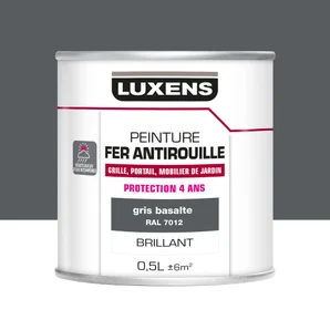 Peinture Fer Extérieur Gris Luxens Gris Glossy 0.5 L