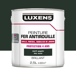 Peinture Fer Extérieur Luxens Vert Sapin Glossy 2.5 L