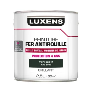 Peinture Fer Extérieur Luxens Vert Sapin Glossy 2.5 L