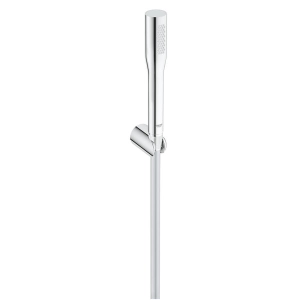 Pommeau de douche 1 jet, flexible et support, GROHE Vitalio, chromé