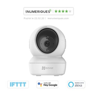 Caméra de surveillance intérieure motorisé sans fil EZVIZ C6n, blanc