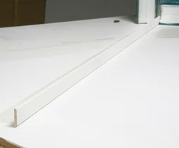 Champlat Médium (Mdf) 2 Arrondis Blanc, 8 X 40 Mm, L. 2.44 M