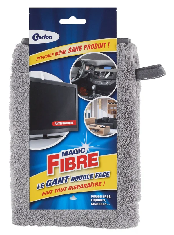 Gant Dépoussiérant Doux Microfibre Gerlon Magic Gris