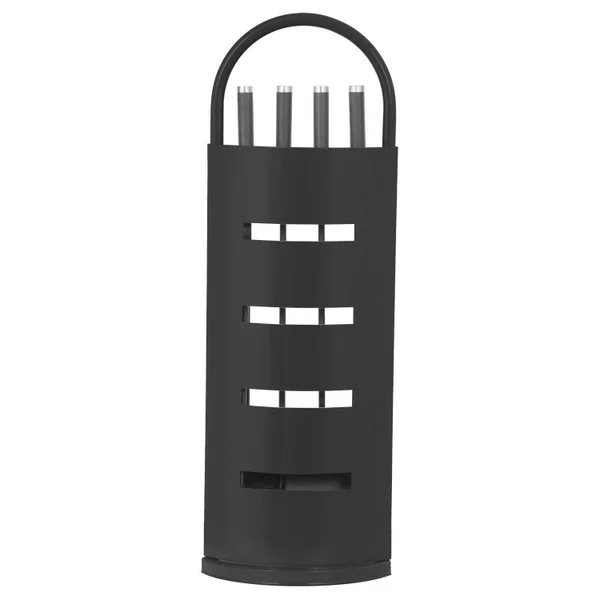 Serviteur à 4 accessoires en acier Elia, LE MARQUIER, noir