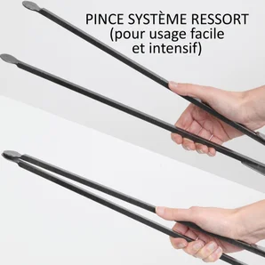 Serviteur à 4 accessoires en acier Lauki, LE MARQUIER, noir