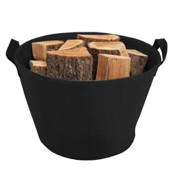 Panier à bûches noir LE MARQUIER Teahupo L.50 X H.34 cm