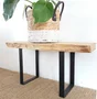 Pied Pour Meubles, Tables Et Bars Rectangle Rei À Visser Acier Mat Noir