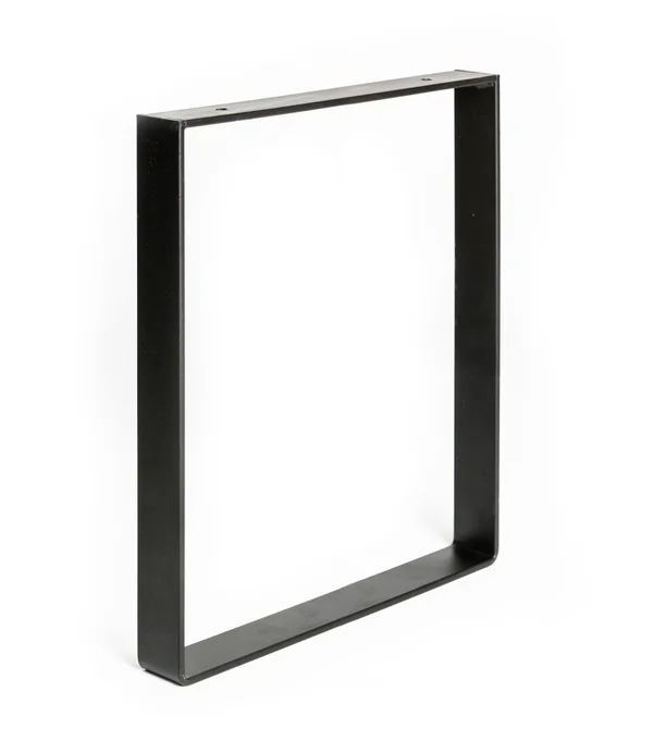 Pied Pour Meubles, Tables Et Bars Rectangle À Visser Acier Mat Noir, 38,5 Cm