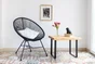 Pied Pour Meubles, Tables Et Bars Rectangle À Visser Acier Mat Noir, 38,5 Cm