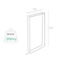 Pied Rectangle À Visser Pour Table Console Rei En Acier Mat Noir