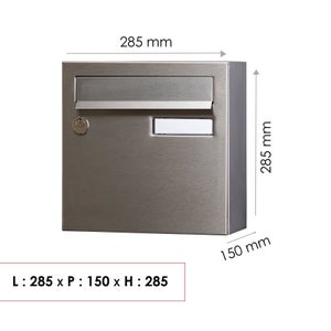 Boîte Aux Lettres Compacte 1 Porte Extérieur Renz Rivage Inox