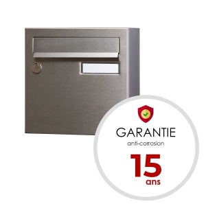 Boîte Aux Lettres Compacte 1 Porte Extérieur Renz Rivage Inox