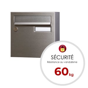 Boîte Aux Lettres Compacte 1 Porte Extérieur Renz Rivage Inox