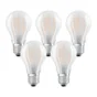 Lot de 5 ampoules led E27, 806Lm = 60W, blanc neutre, OSRAM