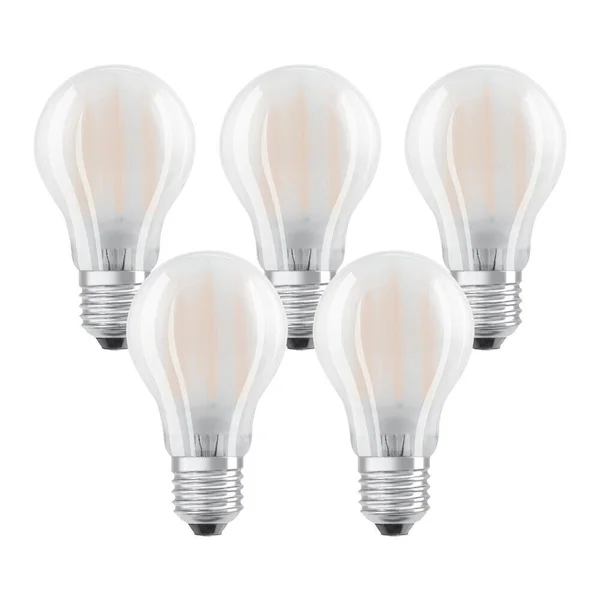 Lot de 5 ampoules led E27, 806Lm = 60W, blanc neutre, OSRAM